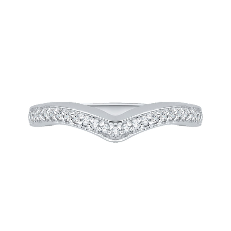 Shah Luxury 14K White Gold Diamond Wedding Band