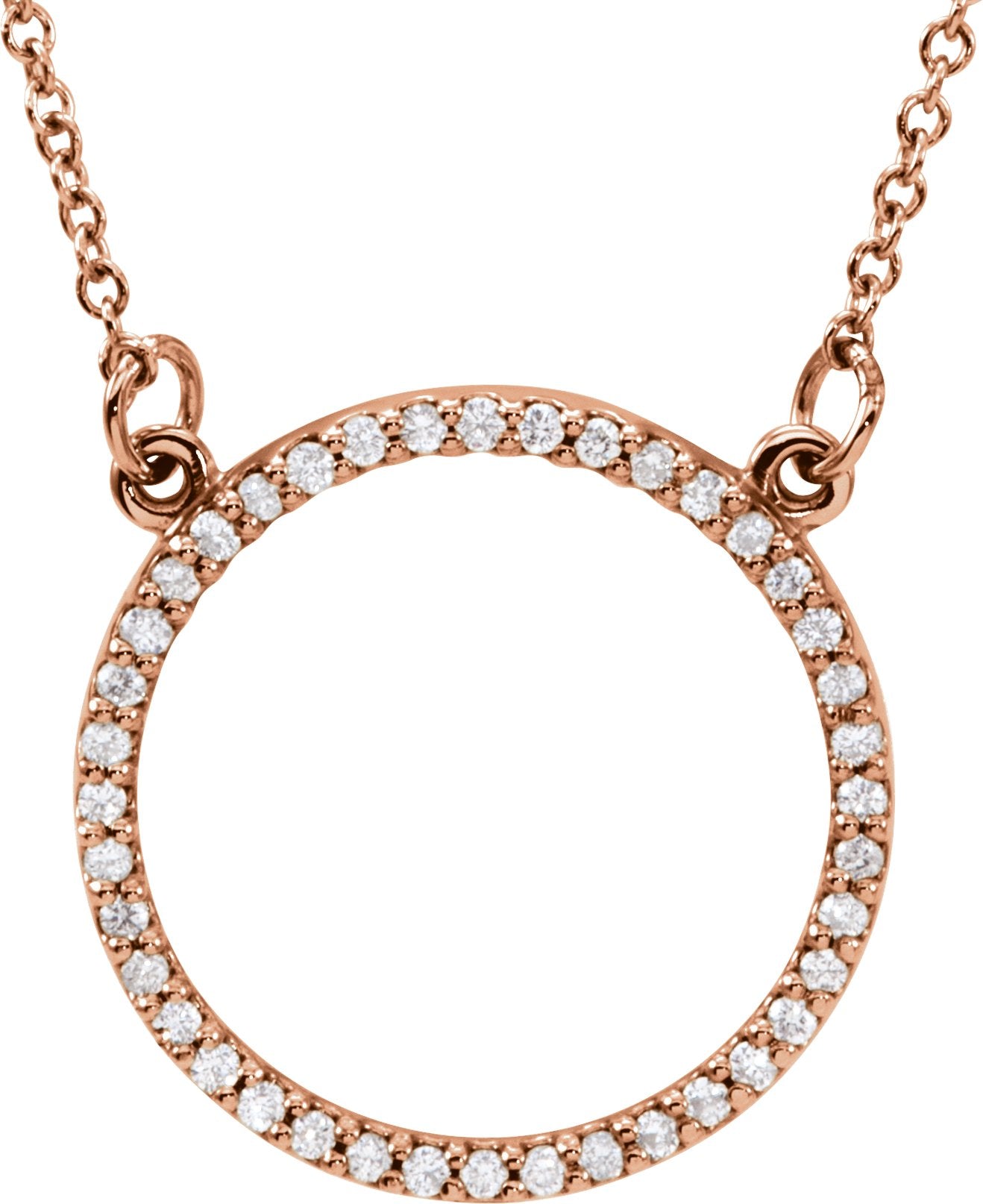 14K Rose 1/6 CTW Diamond 16 Necklace