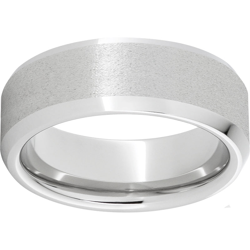 Serinium Beveled Edge Band with Stone Finish and Polished Edges