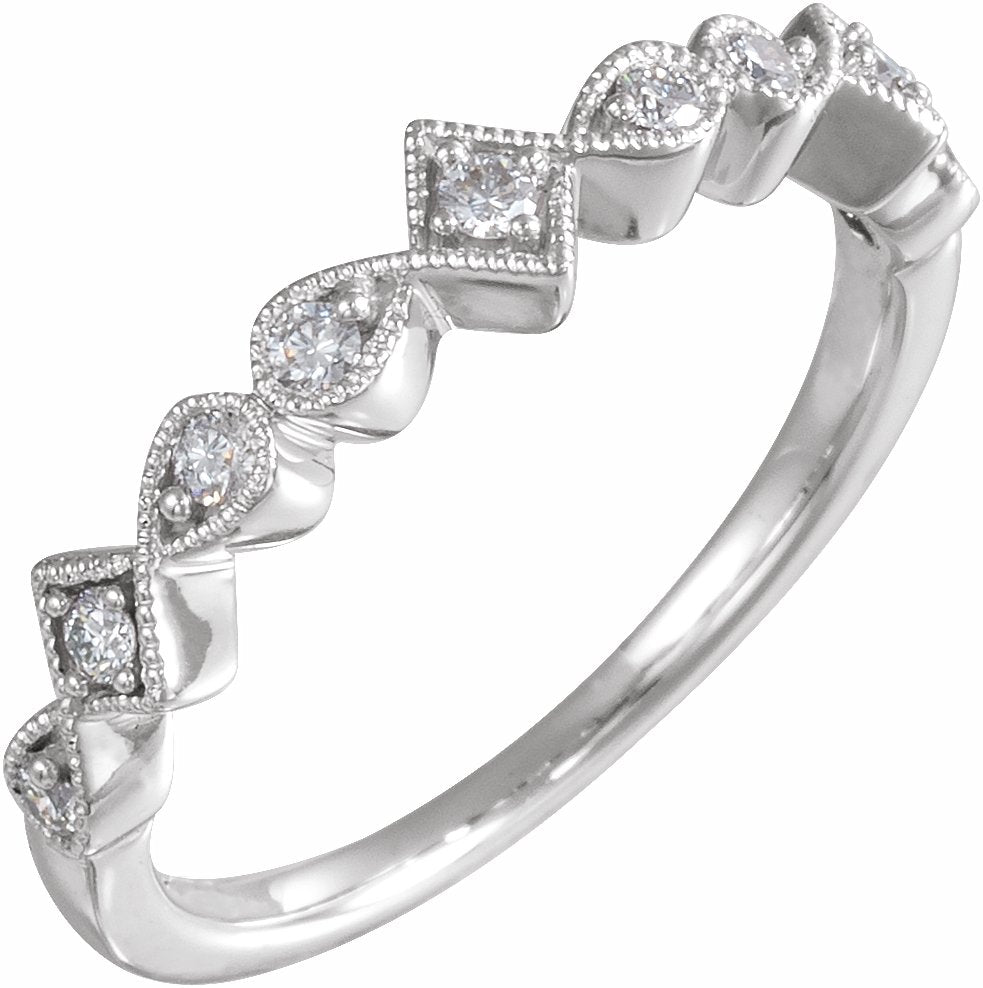 14K White 1/5 CTW Diamond Anniversary Band