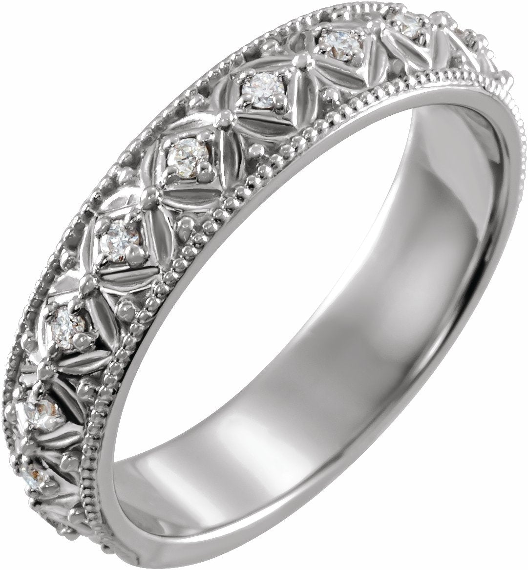 14K White 1/6 CTW Diamond Anniversary Band
