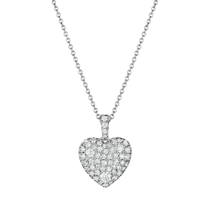 Henri Daussi 18k White Gold Diamond Pendant