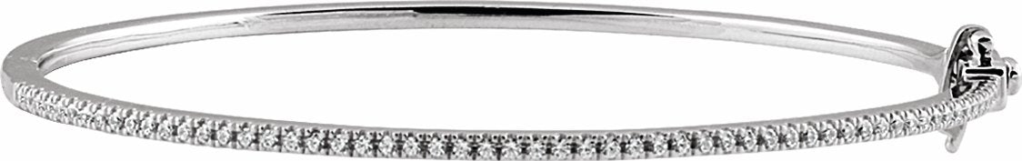 14K White 1/2 CTW Diamond Pavu00e9 7 Bracelet