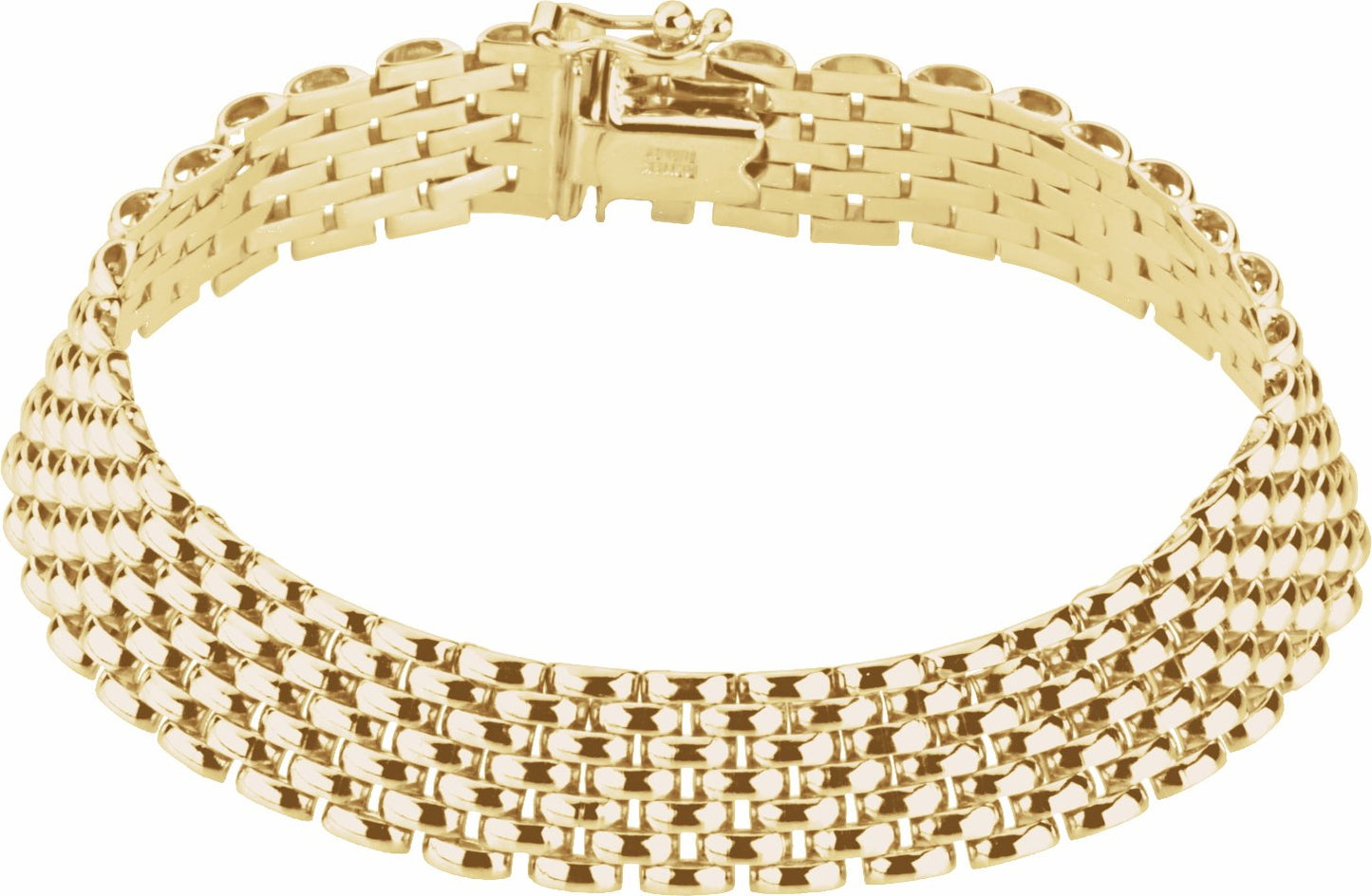 14K Yellow 10.25 mm Panther 7 Bracelet