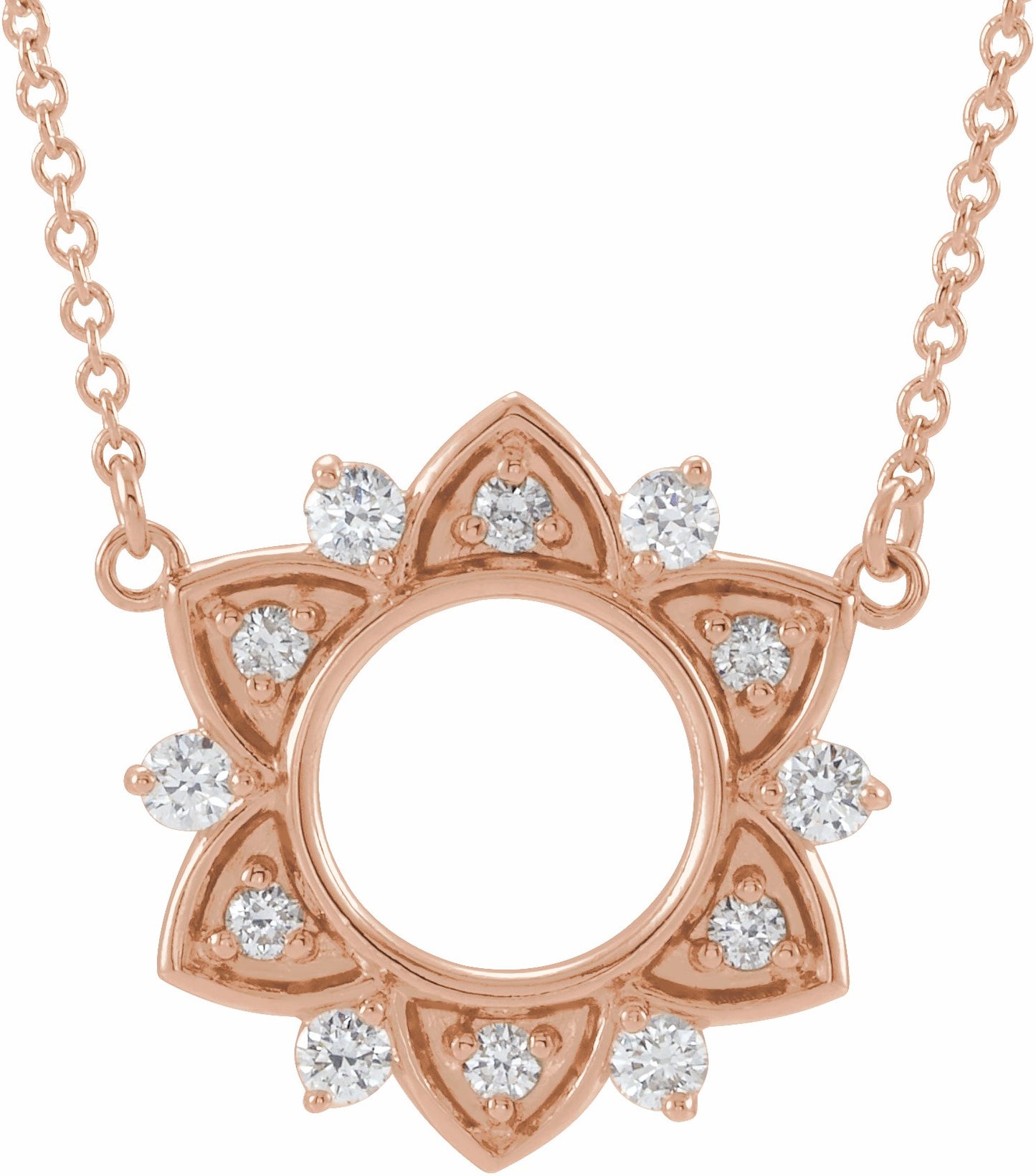 14K Rose 1/4 CTW Diamond Accented 18 Necklace