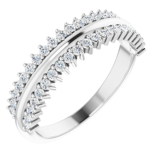 14K White 1/3 CTW Diamond Anniversary Band
