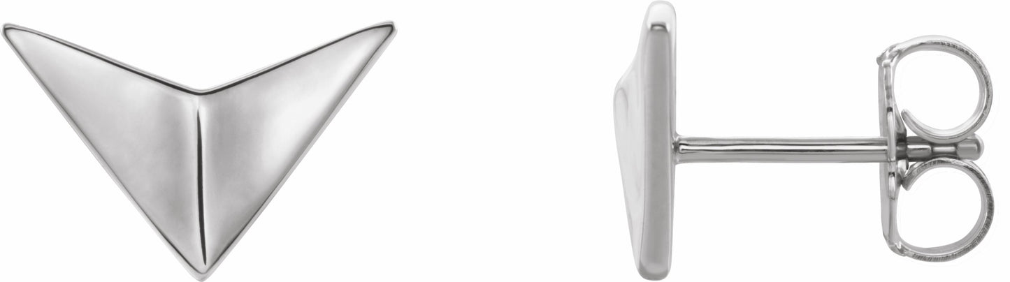 Platinum Geometric Earrings