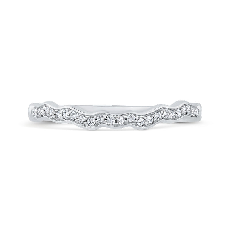 Shah Luxury 14K White Gold Diamond Wedding Band