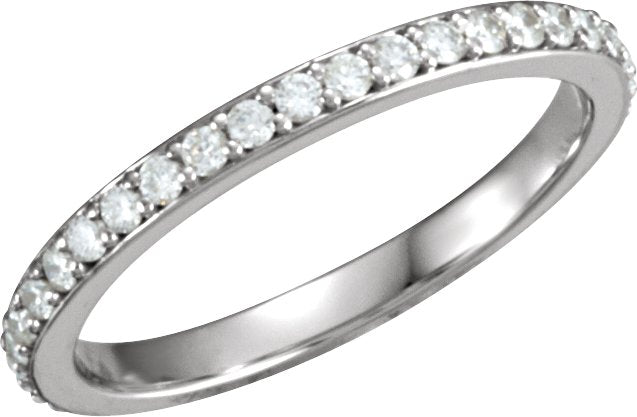 14K White 1/3 CTW Diamond Band