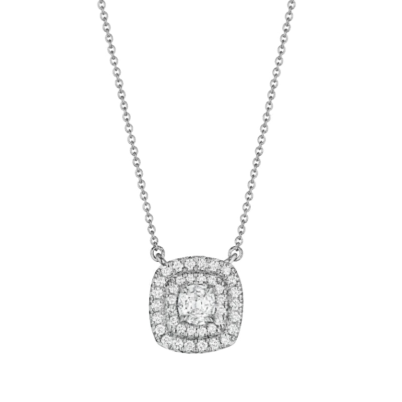 Henri Daussi White Platinum Diamond Pendant