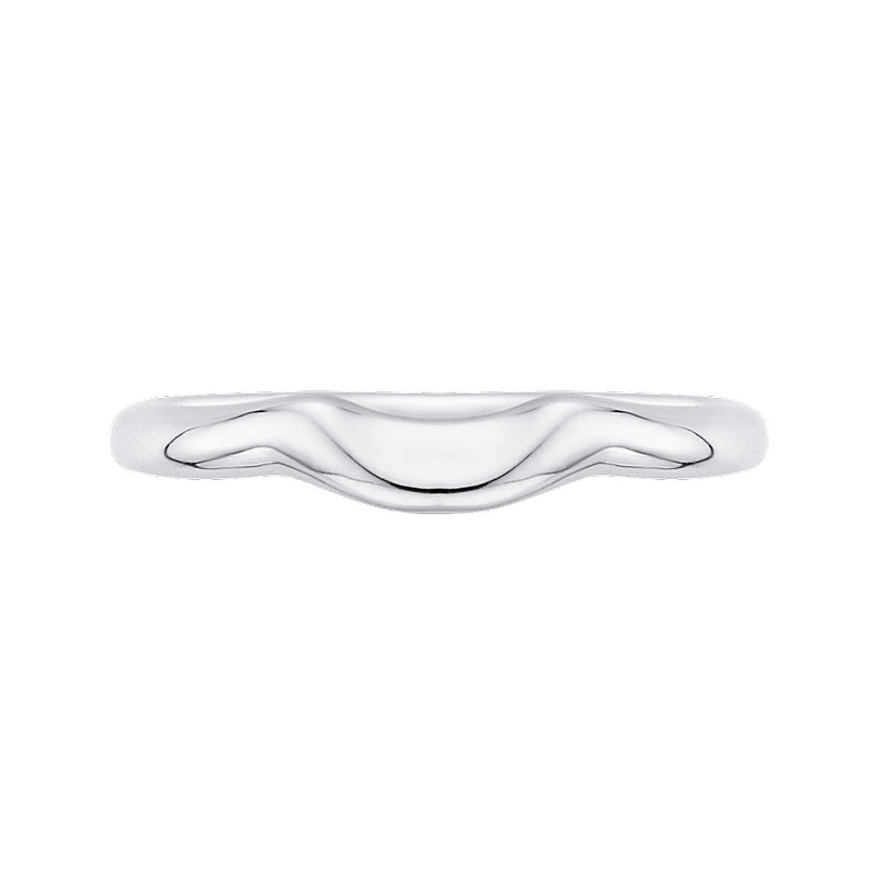 Shah Luxury 14K White Gold Plain Wedding Band