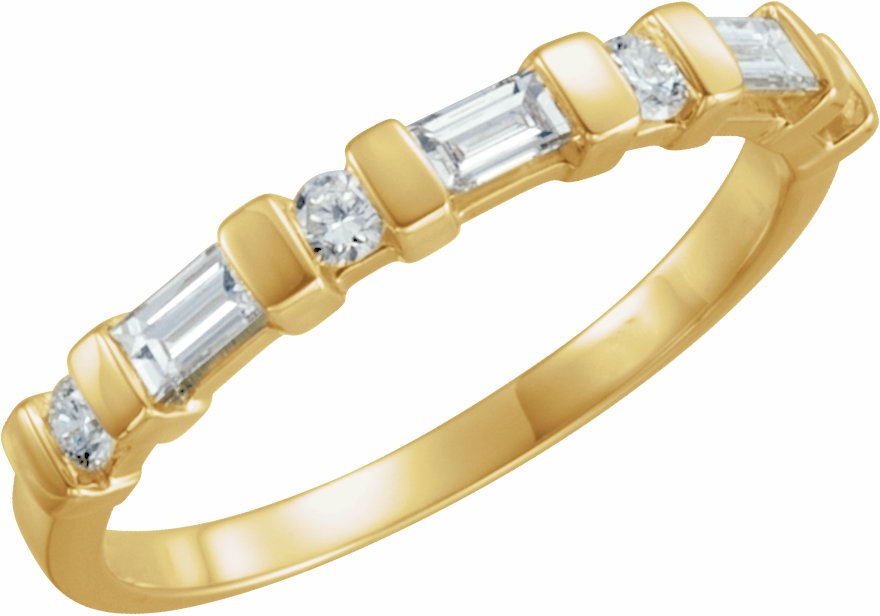 14K Yellow 3/8 CTW Diamond Anniversary Band