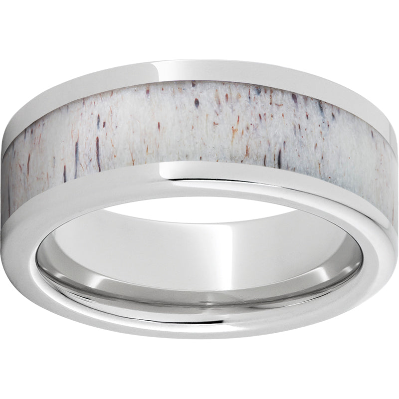 Serinium Pipe Cut Band with Antler Inlay