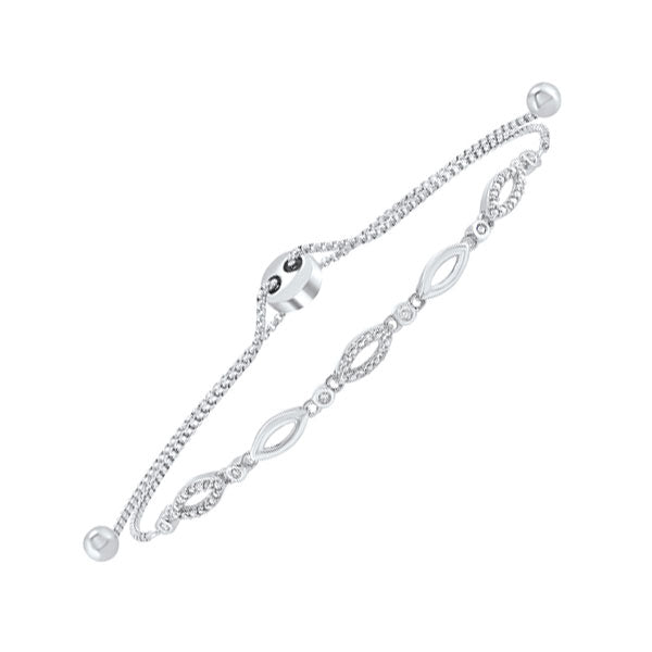 Gems One Silver Diamond (1/8Ctw) Bracelet