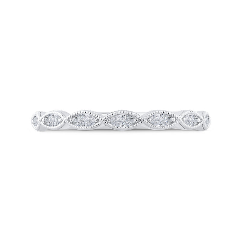 Shah Luxury 14K White Gold Diamond Wedding Band