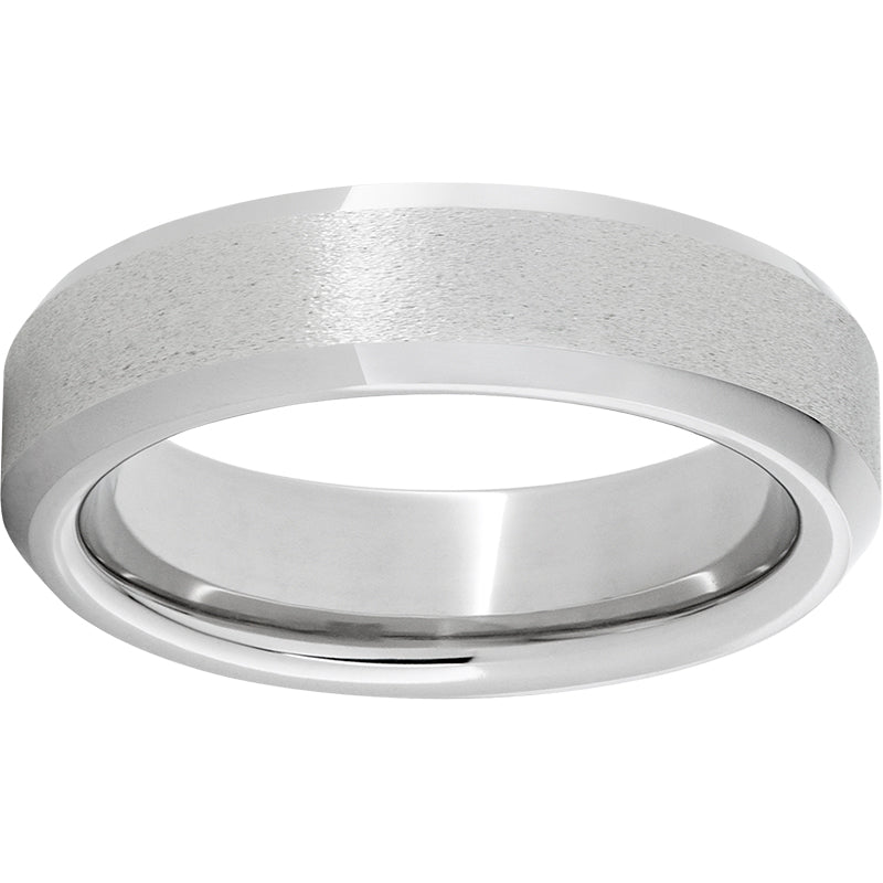 Serinium Beveled Edge Band with Stone Finish and Polished Edges