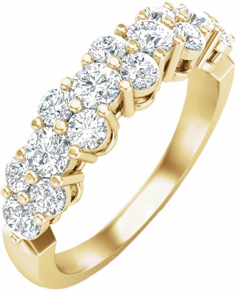 14K Yellow 1 CTW Diamond Anniversary Band