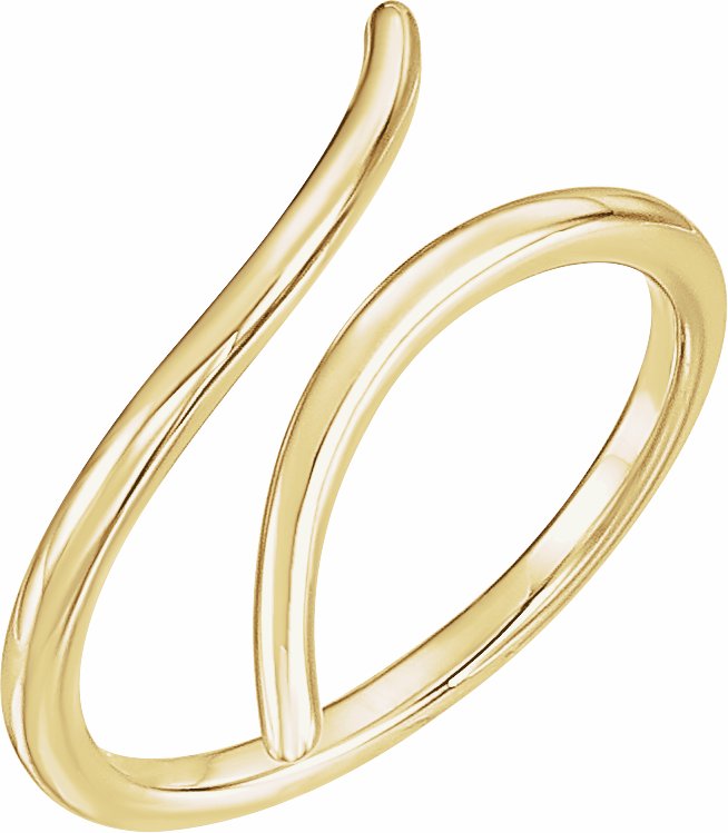 14K Yellow Bypass Ring