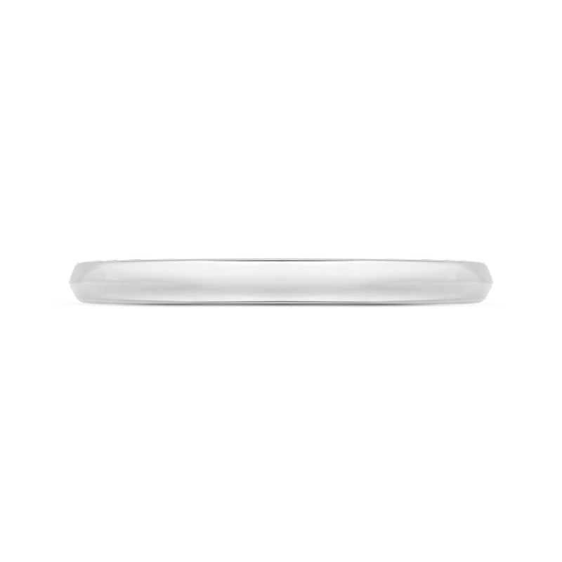 Shah Luxury 14K White Gold Plain Wedding Band