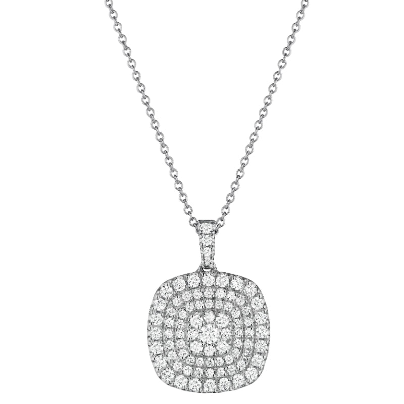 Henri Daussi 14k White Gold Diamond Pendant