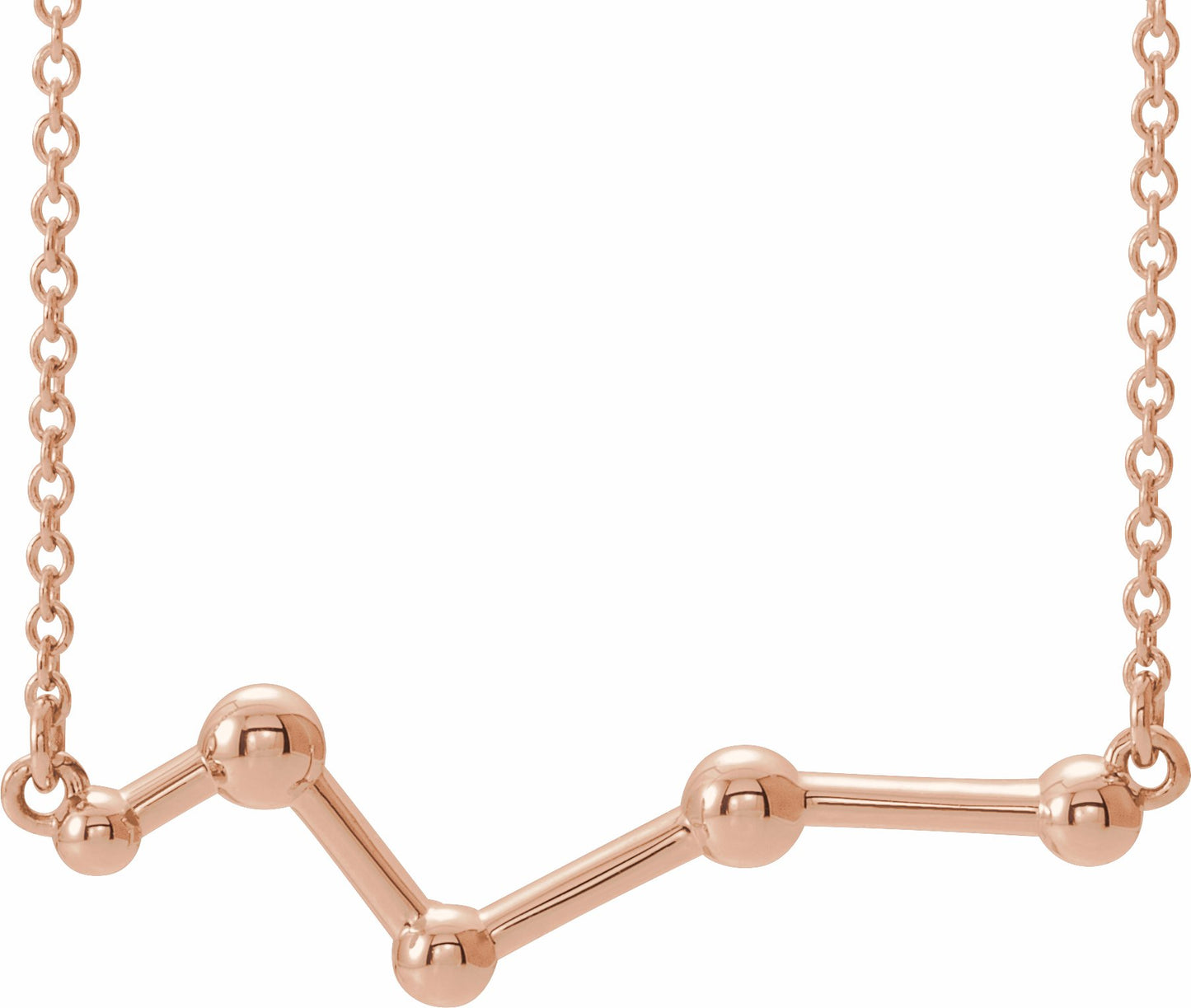 14K Rose Constellation Bar 18 Necklace