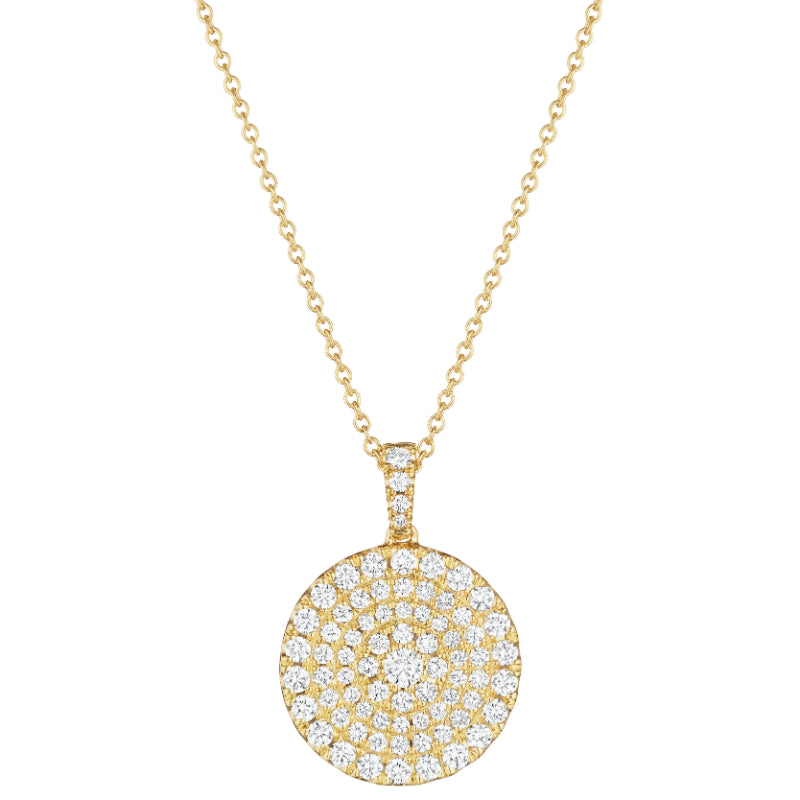 Henri Daussi 14k Yellow Gold Diamond Pendant