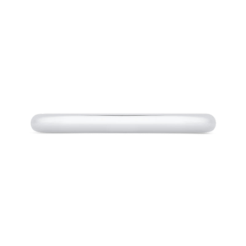 Shah Luxury 14K White Gold Plain Wedding Band