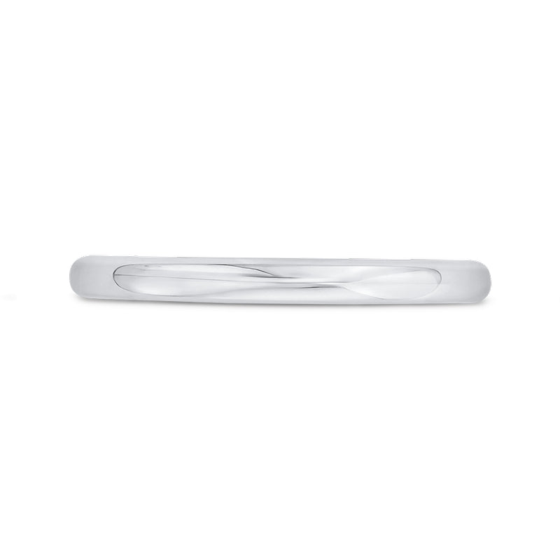 Shah Luxury 14K White Gold Plain Wedding Band