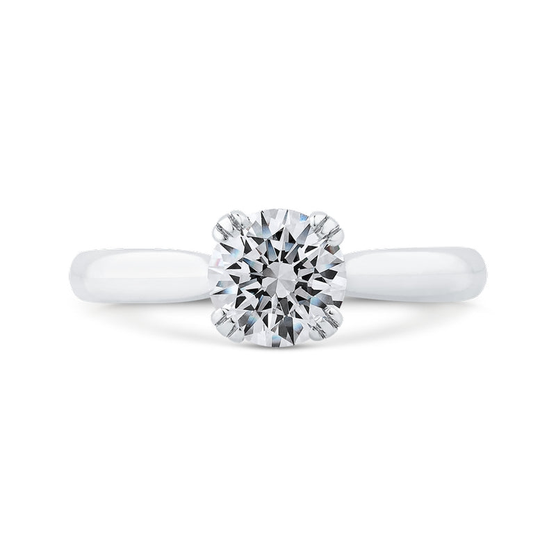 Shah Luxury 14K White Gold Solitaire Engagement Ring (Semi-Mount)