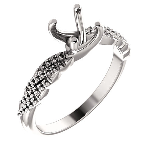 Stuller 14k White Gold Round Engagement Ring