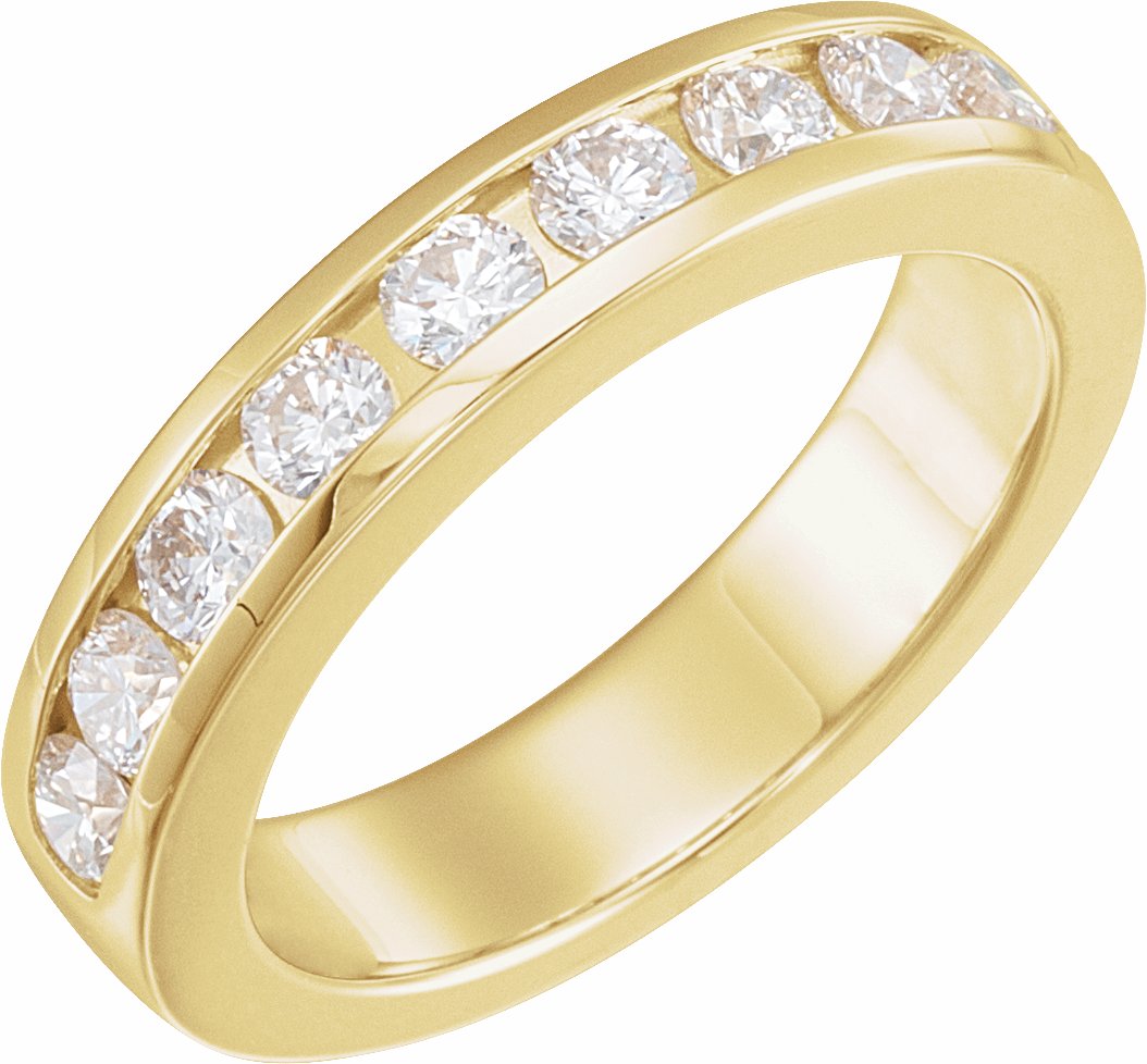 14K Yellow 1 CTW Diamond Anniversary Band