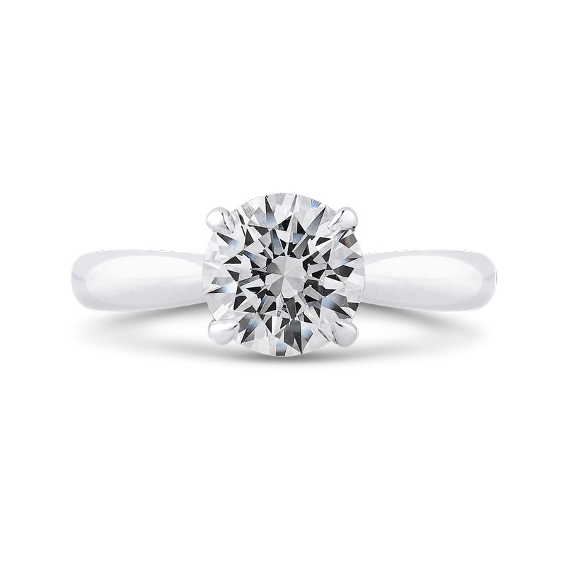 Shah Luxury 18K White Gold Diamond Engagement Ring (Semi-Mount)