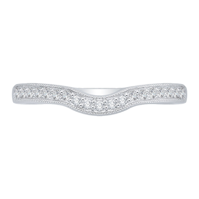 Shah Luxury 14K White Gold Diamond Wedding Band