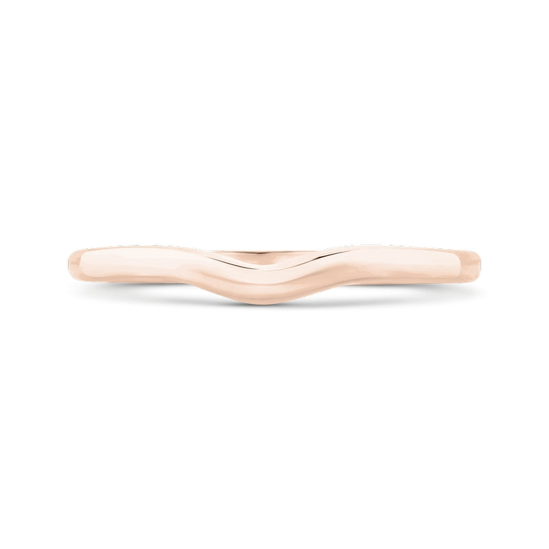 Shah Luxury 14K Rose Gold Plain Wedding Band