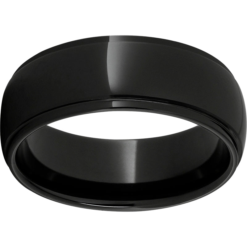 Black Diamond Ceramic Domed Grooved Edge Band