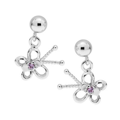 Sterling Silver Sapphire Butterfly earrings
