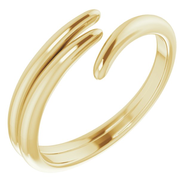 14K Yellow Bypass Ring