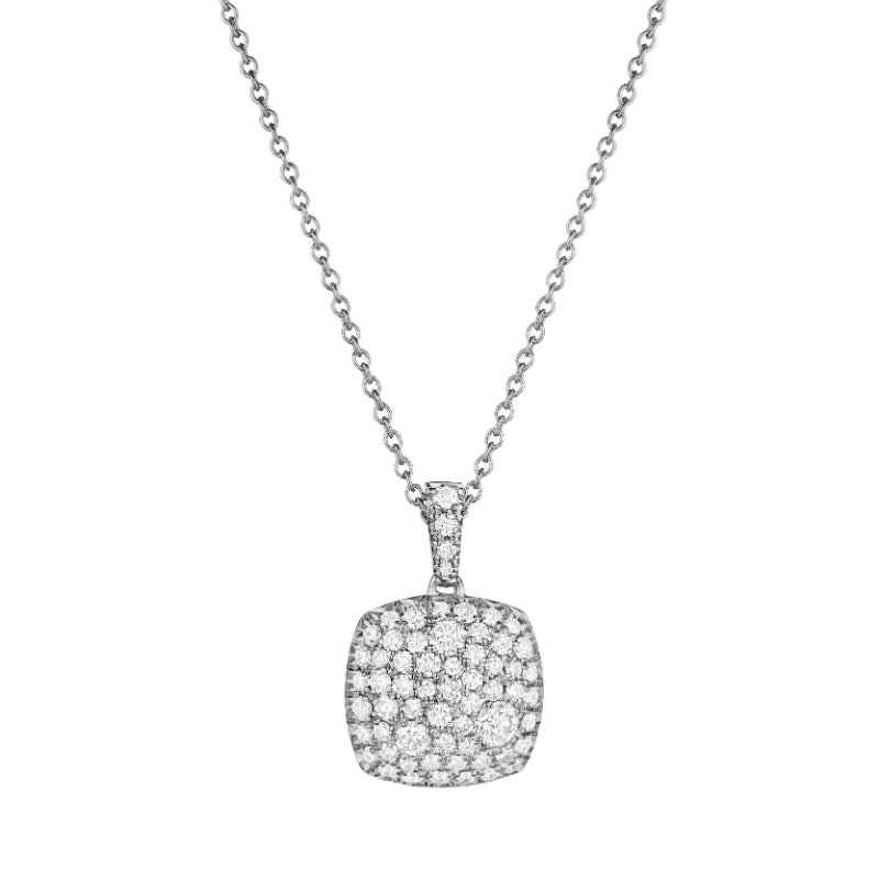 Henri Daussi 18k White Gold Diamond Pendant
