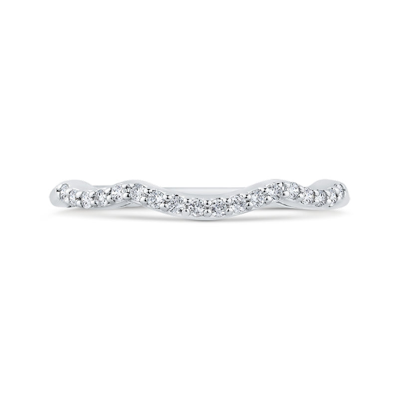 Shah Luxury 14K White Gold Diamond Wedding Band