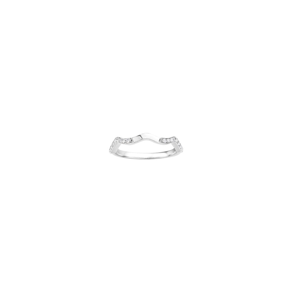 14k White Gold 0.09ct Diamond Wedding Band