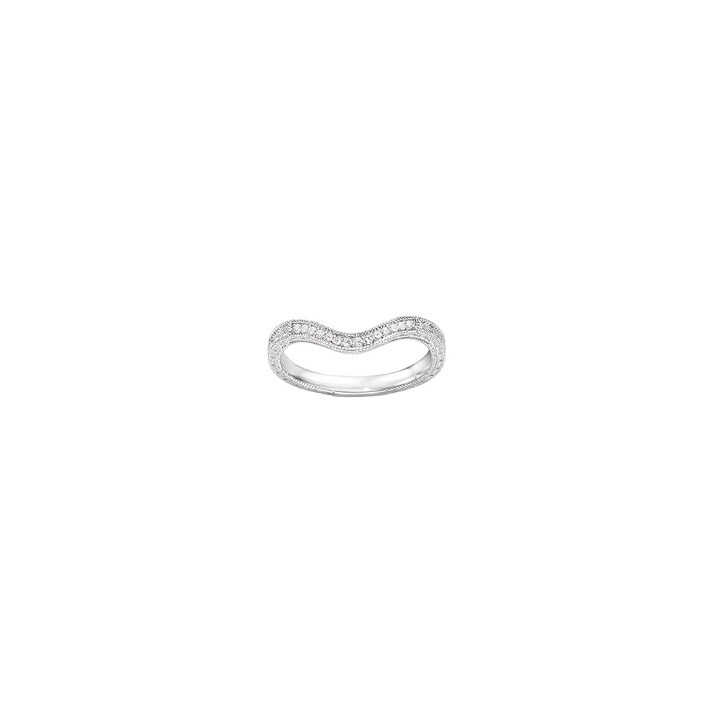Platinum 0.07ct Diamond Wedding Band