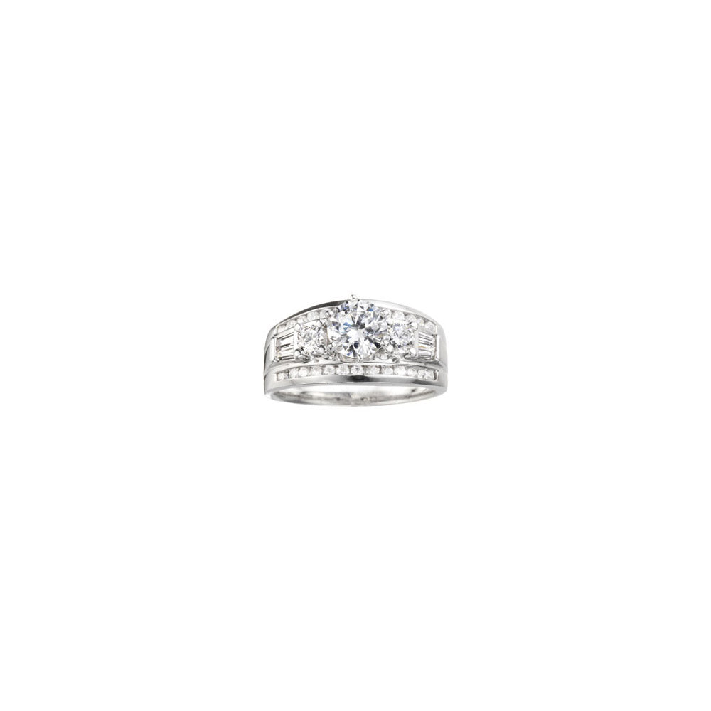 Platinum 1ct Diamond Semi Mount Engagement Ring