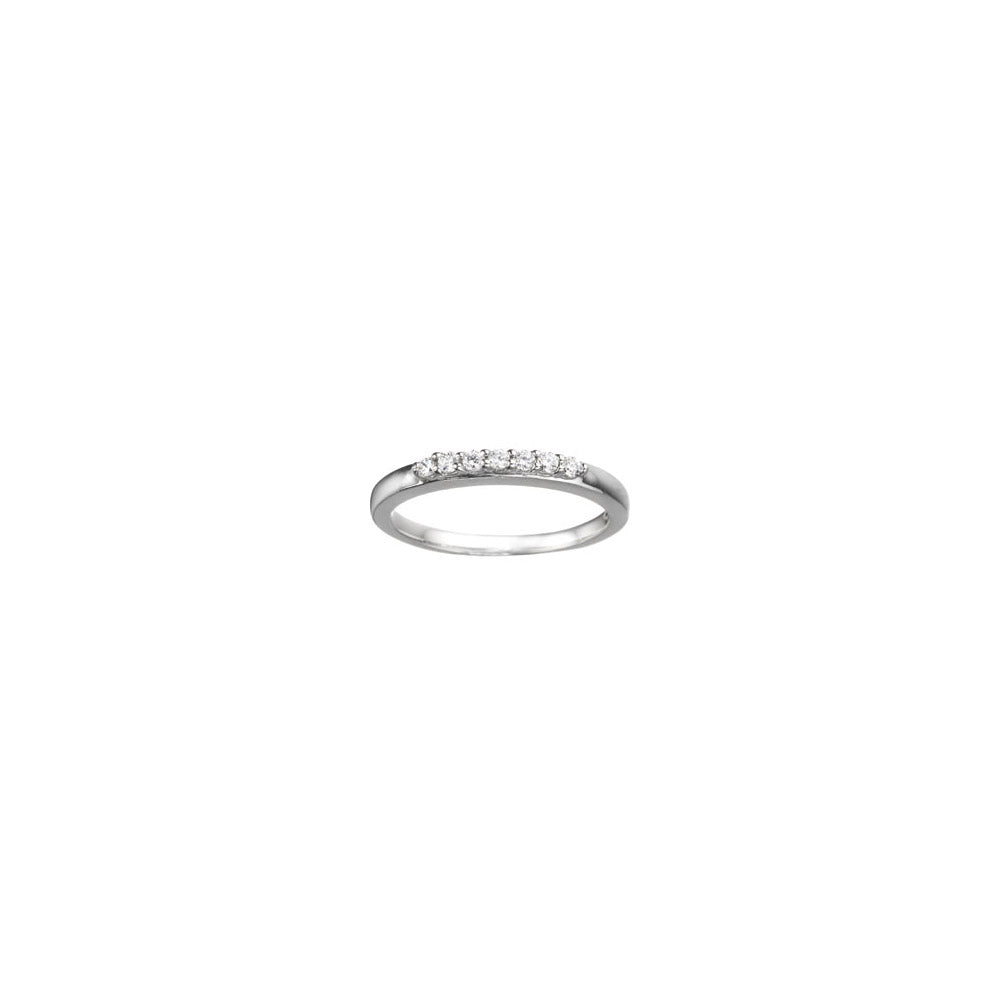 14k White Gold 0.15ct Diamond Wedding Band