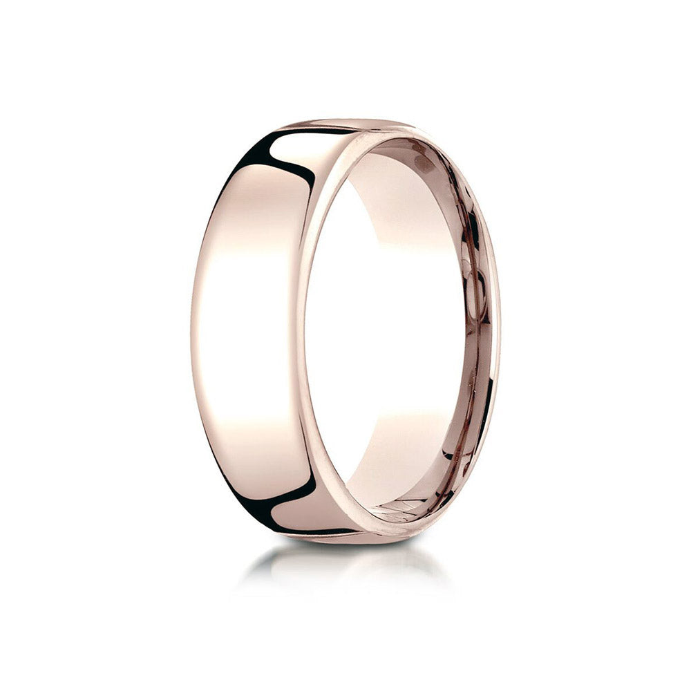 14K Rose Gold 7.5mm European Comfort-Fit