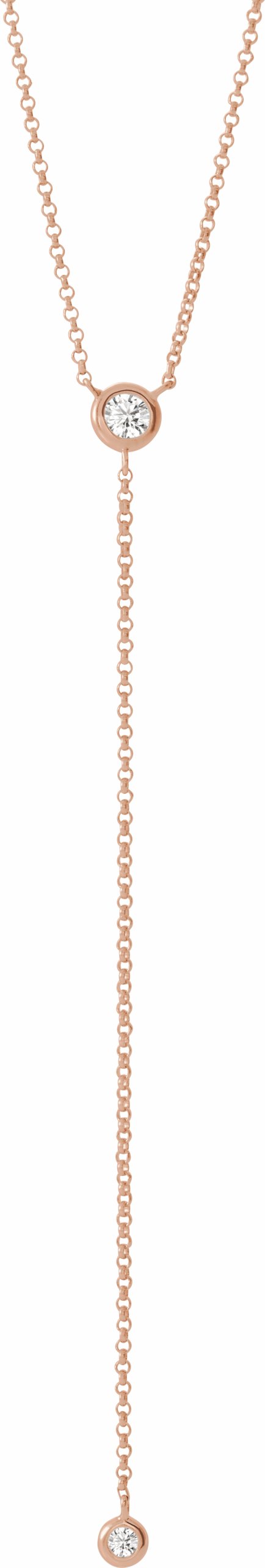 14K Rose 1/5 CTW Diamond Y 15-17 Necklace