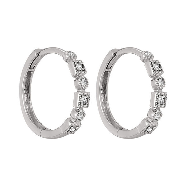 Gems One 14Kt White Gold Diamond (1/8Ctw) Earring