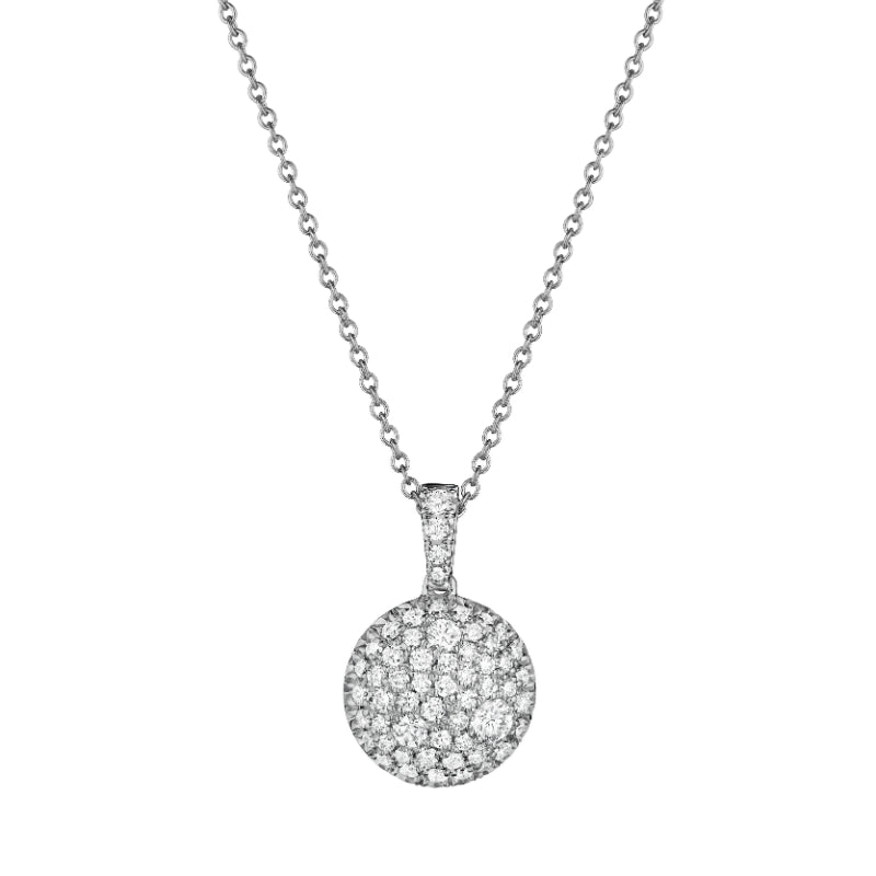 Henri Daussi 14k White Gold Diamond Pendant