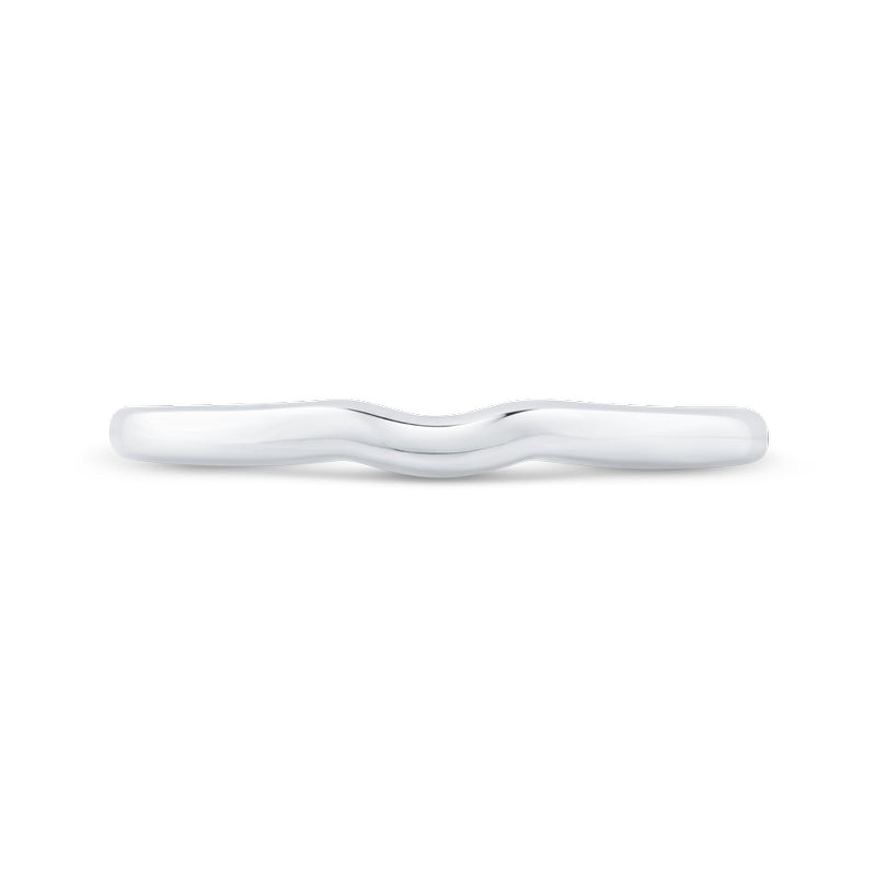 Shah Luxury 14K White Gold Plain Wedding Band