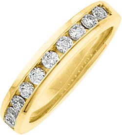 14K Yellow 3/8 CTW Diamond Anniversary Band