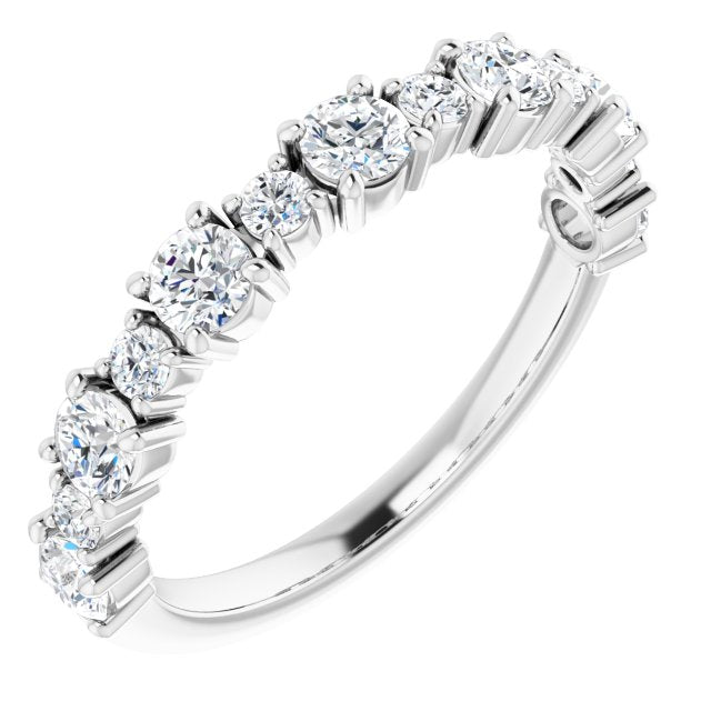 14K White 7/8 CTW Diamond Anniversary Band